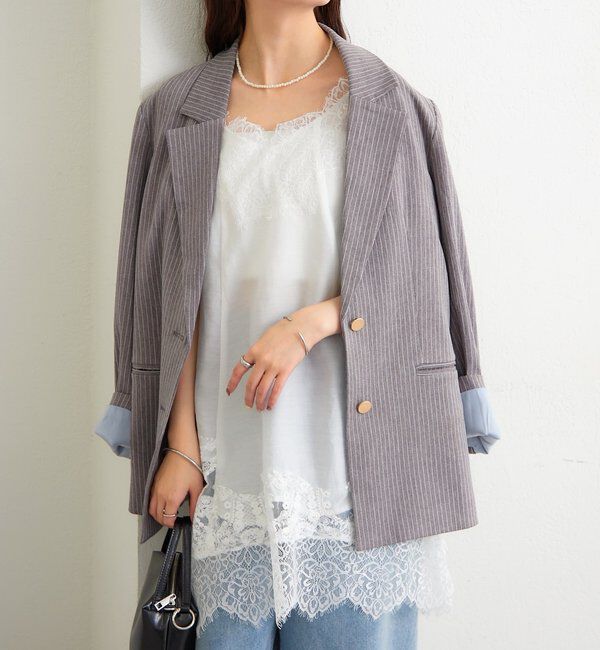  「レースパネルキャミチュニック」|シャツ・ブラウス|