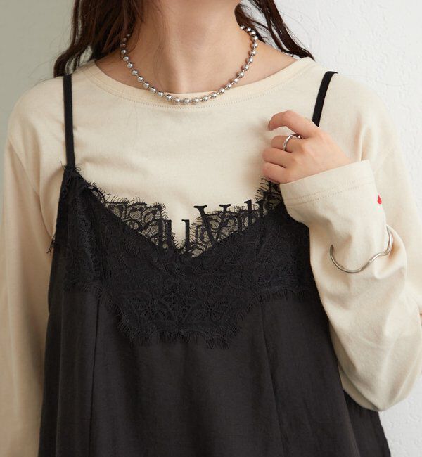  「レースパネルキャミチュニック」|シャツ・ブラウス|