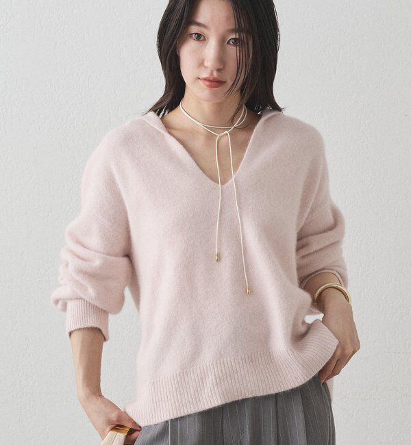  「FURウールスキッパーニット」|ニット・セーター|ピンク