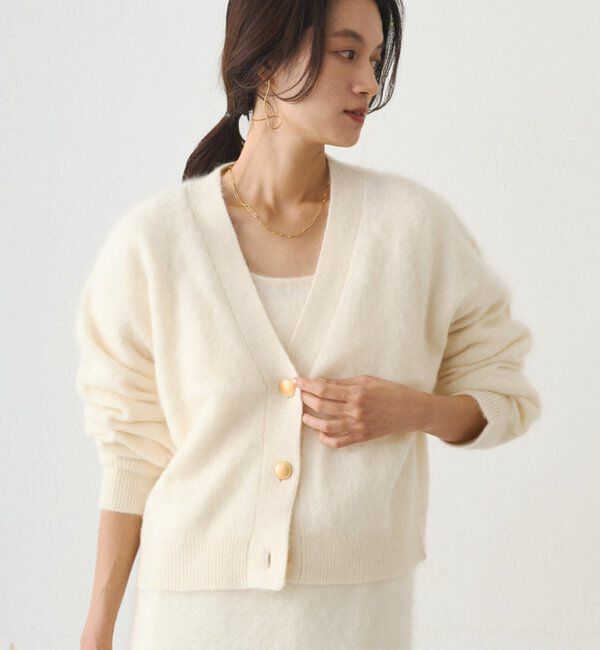  「シャギーショートニットカーディガン」|ニット・セーター|