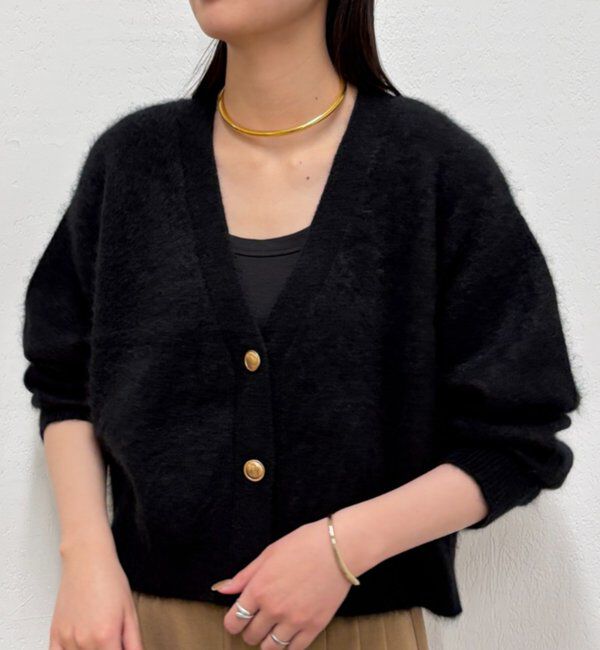 「シャギーショートニットカーディガン」|ニット・セーター|