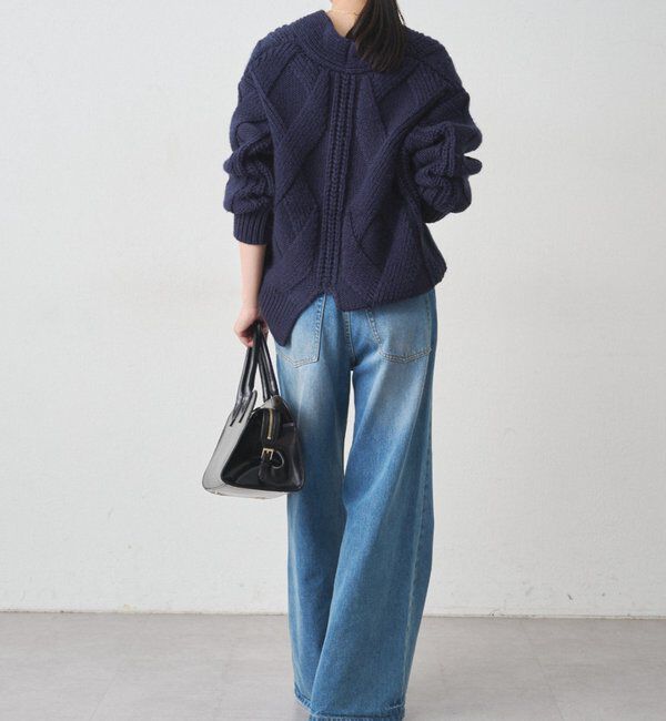  「ケーブルVニット」|ニット・セーター|