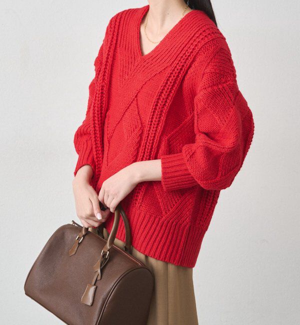  「ケーブルVニット」|ニット・セーター|