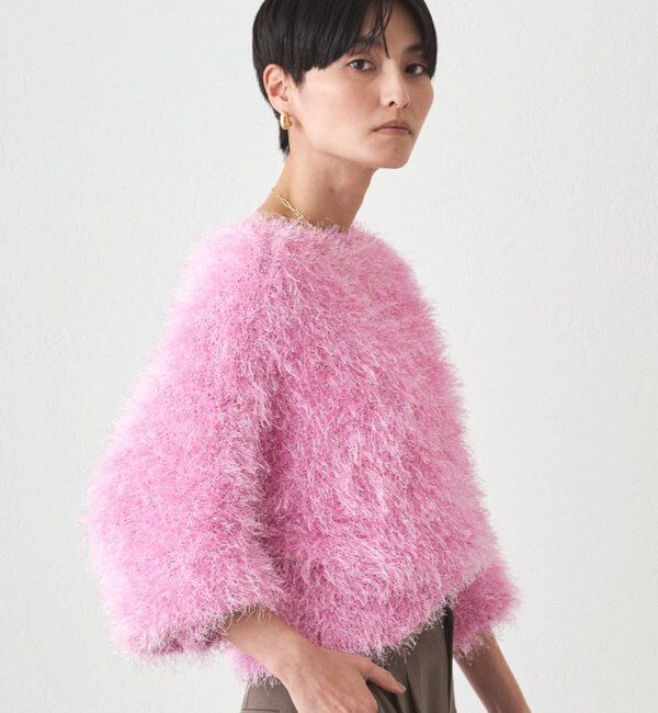  「シャギーニット」|ニット・セーター|ピンク