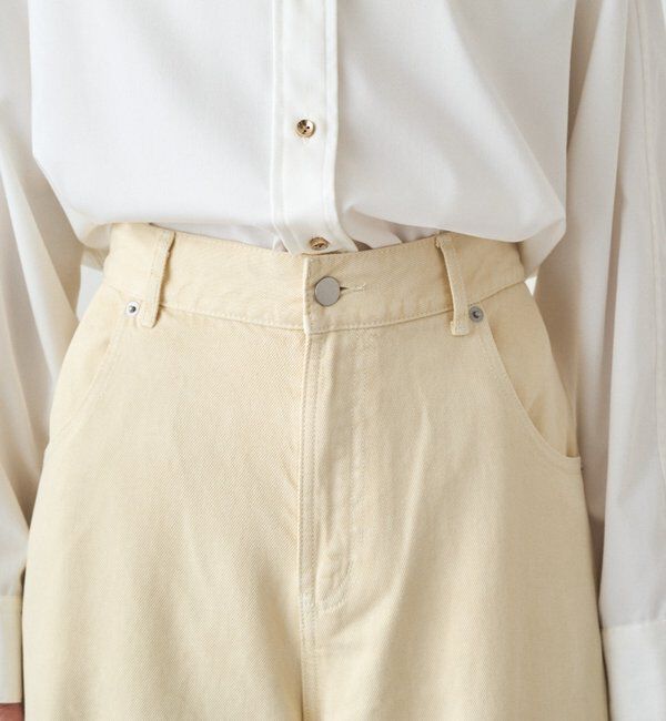  「ワイドカラーデニムパンツ」|デニム|