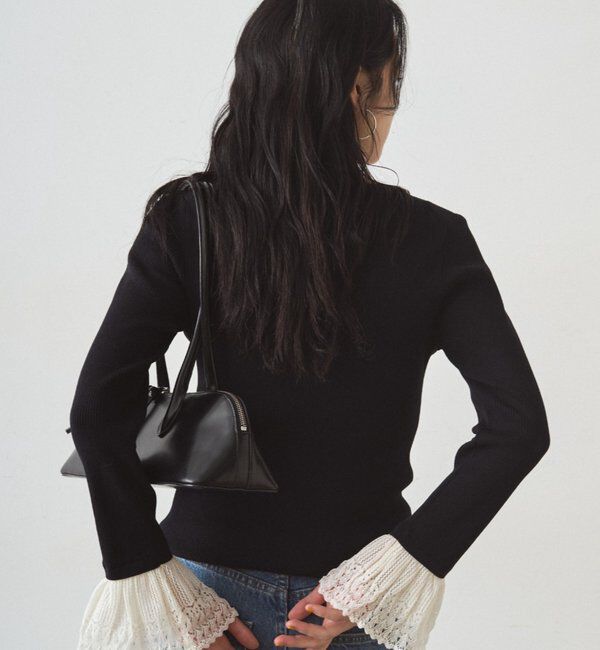  「リブレースニットプルオーバー」|ニット・セーター|