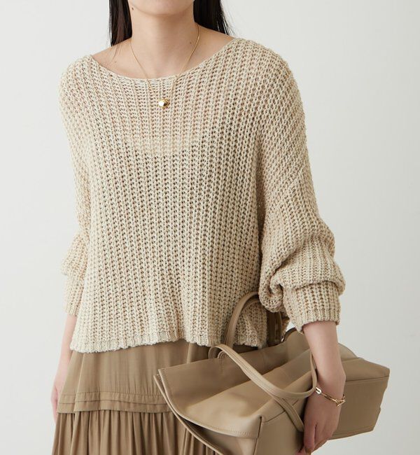  「オーバーニット」|ニット・セーター|ベージュ