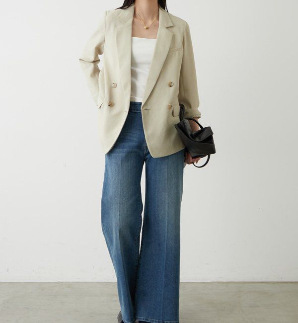  「麻調合繊ジャケット」|テーラードジャケット|