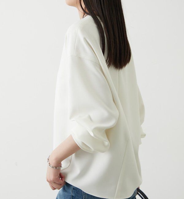  「ダブルクロスVブラウス」|シャツ・ブラウス|