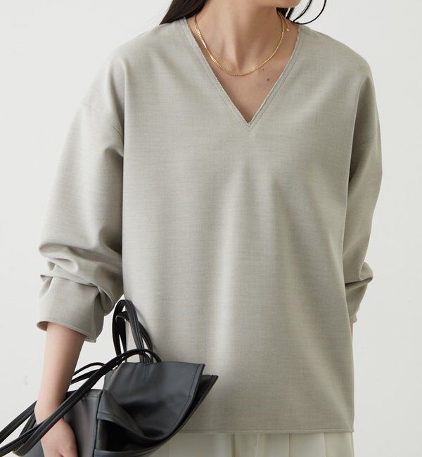  「ダブルクロスVブラウス」|シャツ・ブラウス|