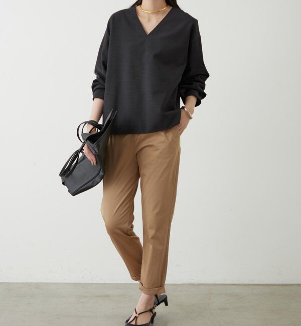  「ダブルクロスVブラウス」|シャツ・ブラウス|