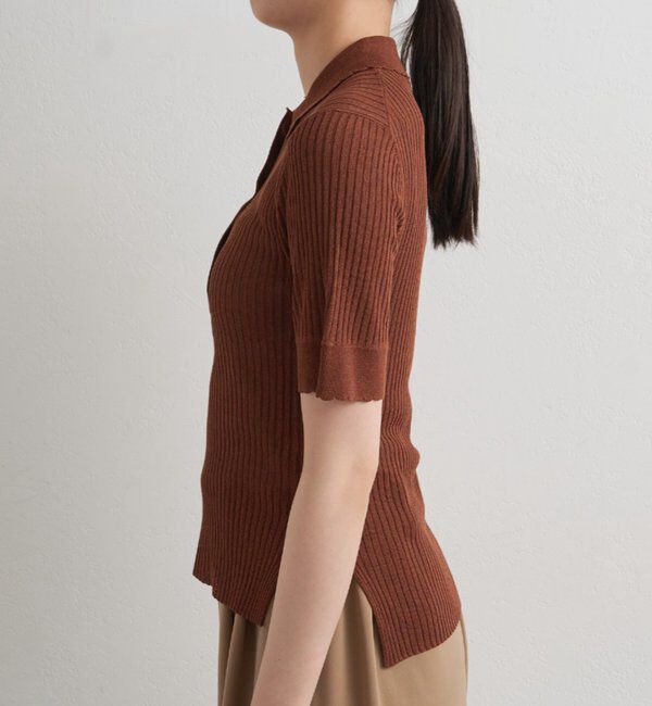  「シアーリブポロニット」|ニット・セーター|