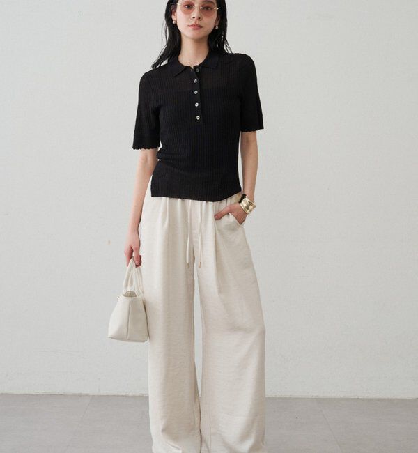  「シアーリブポロニット」|ニット・セーター|