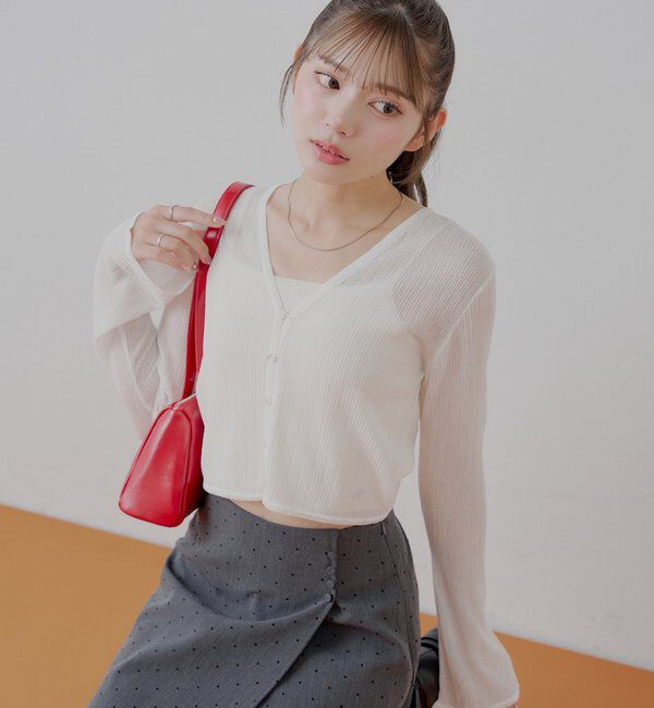  「前後2wayドロストシアーカーディガン」|カーディガン|ホワイト