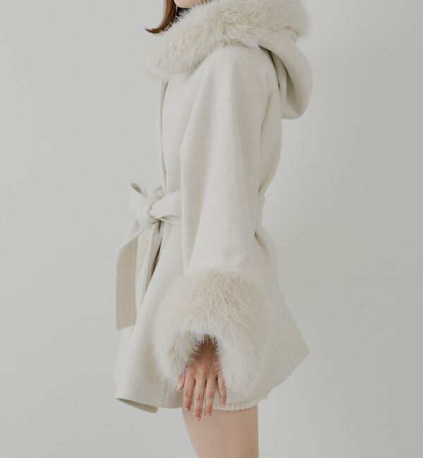  「【4色展開】ファー襟ケープコート」|その他|