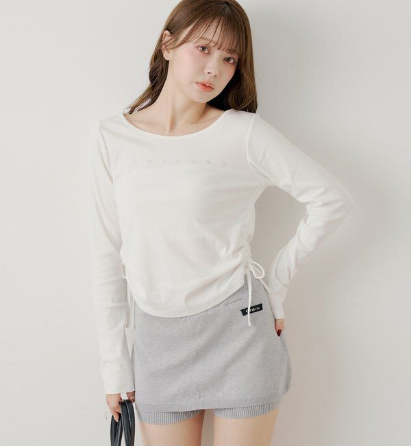  「ラインストーンロゴロンT」|Tシャツ・カットソー|