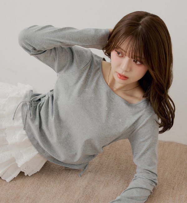  「ラインストーンロゴロンT」|Tシャツ・カットソー|