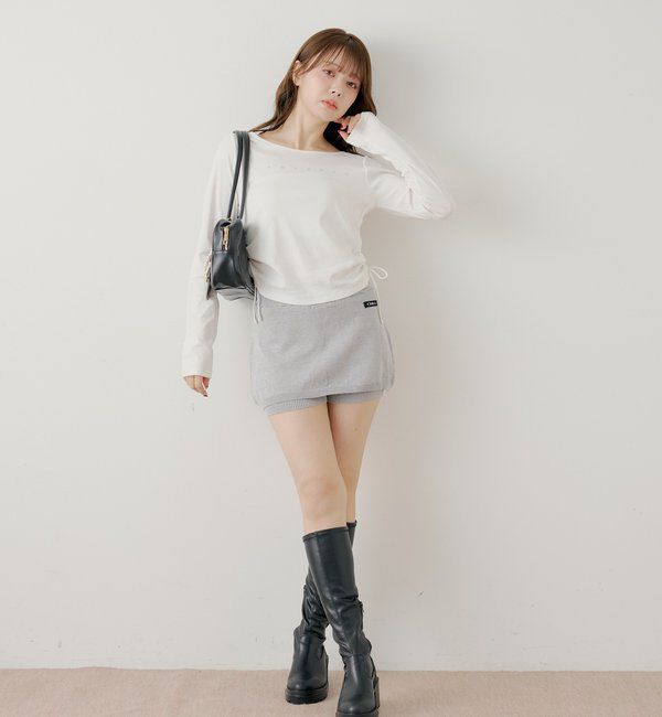  「ラインストーンロゴロンT」|Tシャツ・カットソー|