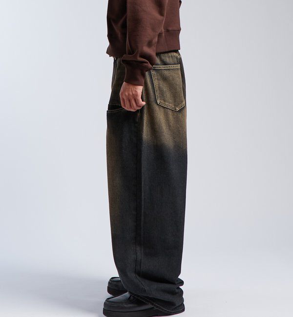  「《UNISEX / サイズ展開あり》スラッシュポケットブラストワイドデニム」|デニム|