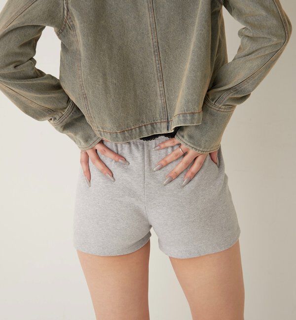  「【SLOPPY/スロッピー】リブショートパンツ」|チノ|