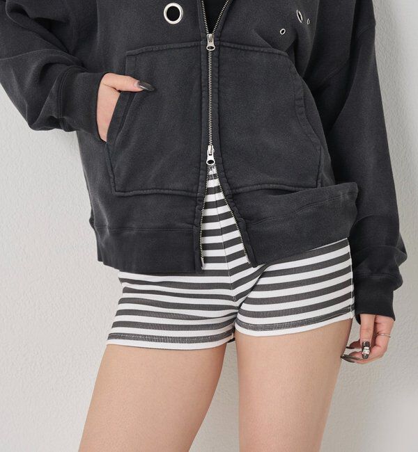  「【SLOPPY/スロッピー】リブショートパンツ」|チノ|