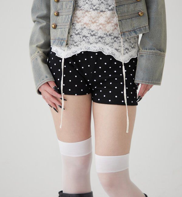  「【SLOPPY/スロッピー】リブショートパンツ」|チノ|