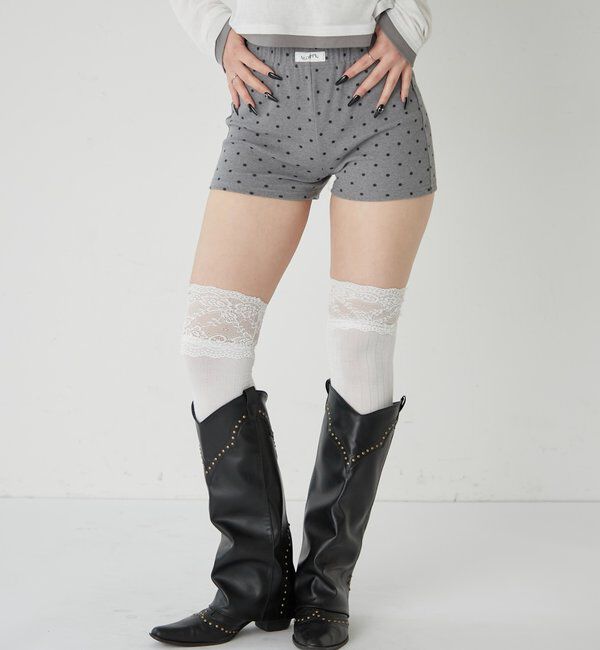  「【SLOPPY/スロッピー】リブショートパンツ」|チノ|