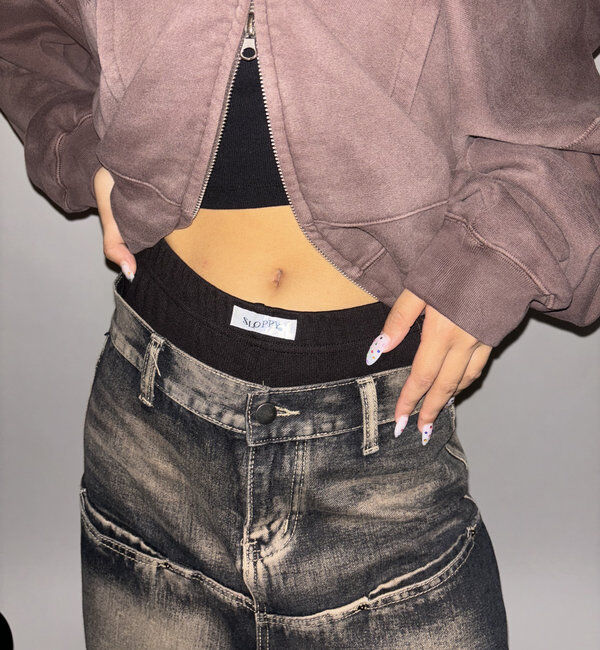  「【SLOPPY/スロッピー】リブショートパンツ」|チノ|