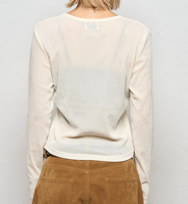  「フロッキーメッシュ ヘンリートップス」|Tシャツ・カットソー|