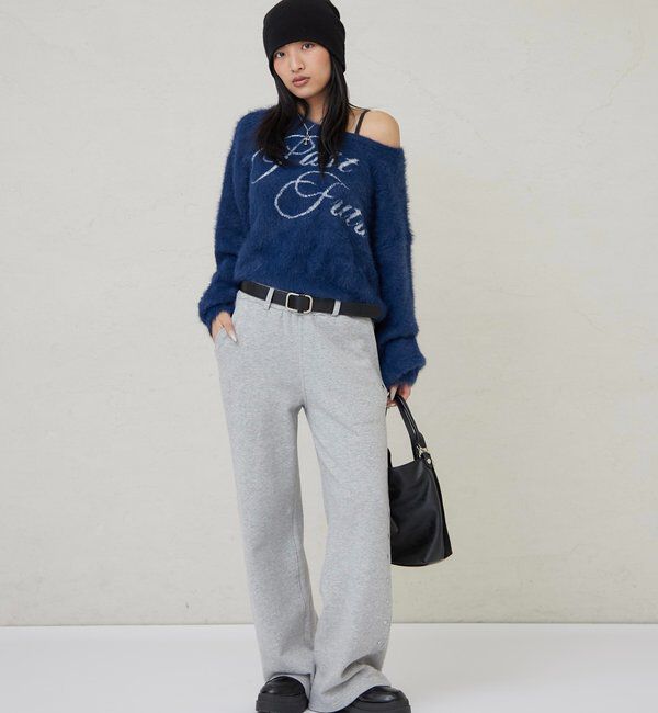  「シャギーロゴオフショルニット」|ニット・セーター|