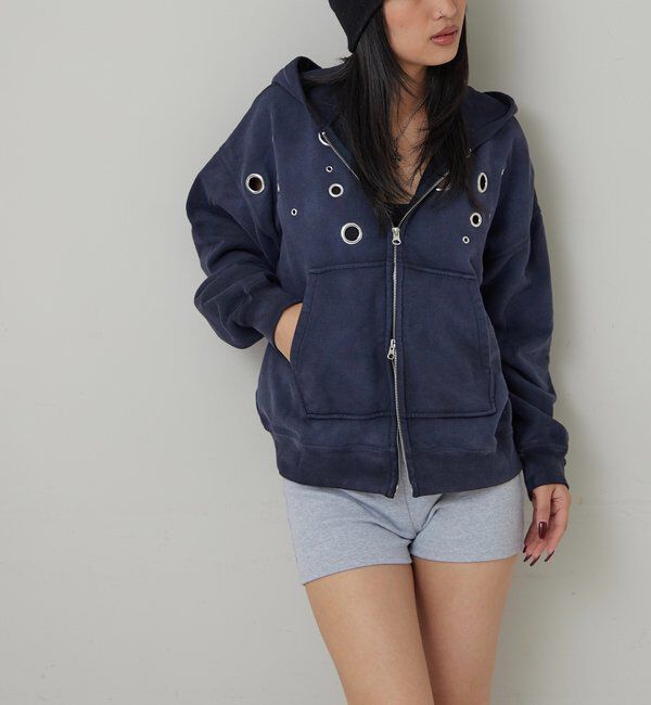  「アイレットジップパーカー」|パーカー|