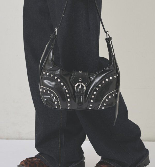  「STUDDED BELT SHOULDER BAG」|ショルダー・メッセンジャー|ブラック