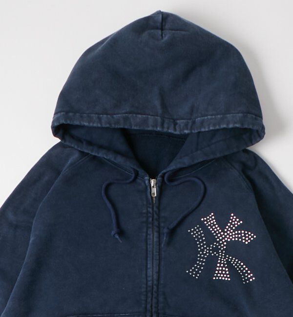  「【UNISEX】KOOKY'N KYケミカルラインストーンジップパーカー」|パーカー|