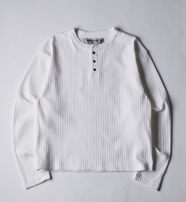  「【Sourcream】パール針抜きヘンリーL/S TEE」|Tシャツ・カットソー|
