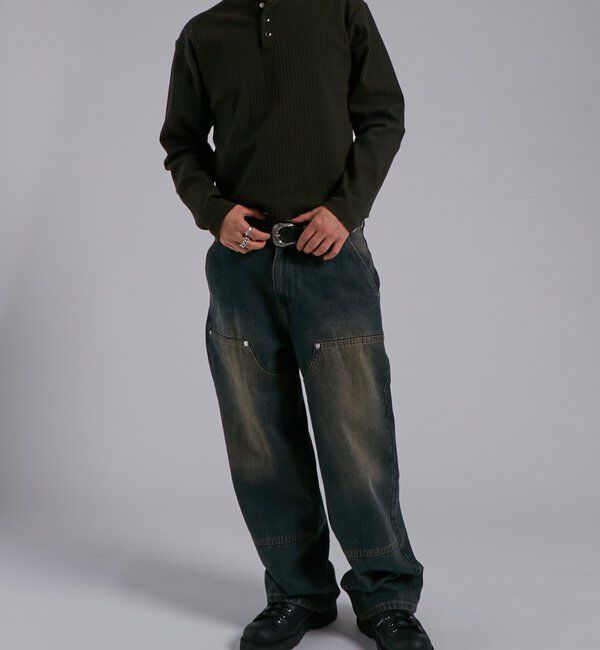  「【Sourcream】パール針抜きヘンリーL/S TEE」|Tシャツ・カットソー|