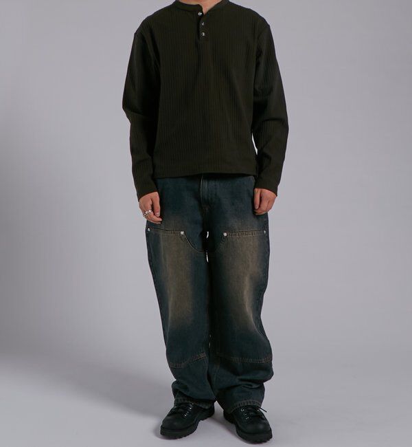  「【Sourcream】パール針抜きヘンリーL/S TEE」|Tシャツ・カットソー|