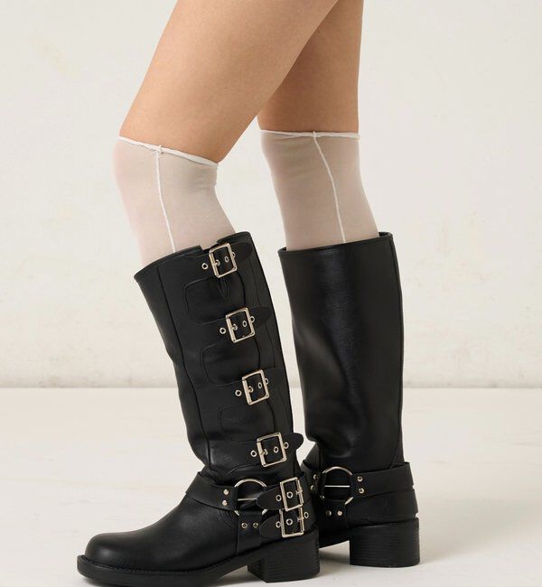  「ベルテッドロングブーツ」|ロングブーツ|