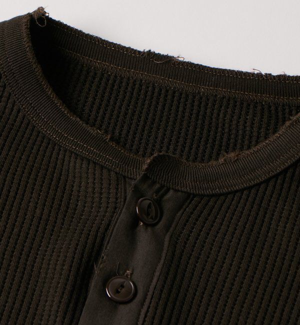  「【FromVintage】ダメージワッフルヘンリーL/STEE」|Tシャツ・カットソー|