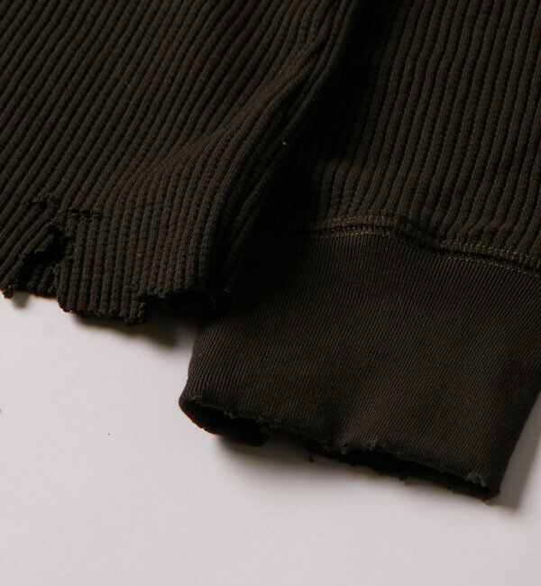  「【FromVintage】ダメージワッフルヘンリーL/STEE」|Tシャツ・カットソー|