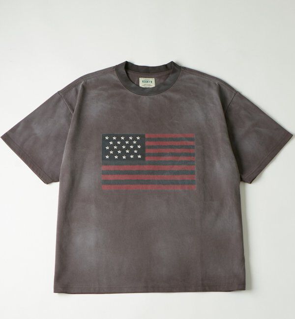  「【UNISEX】KOOKY'N スタースタッズフラッググラフィックTEE」|Tシャツ・カットソー|