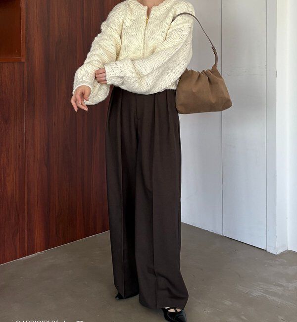  「【LE'MAGE&times;gemeilコラボ】スラブジップカーディガン」|カーディガン|