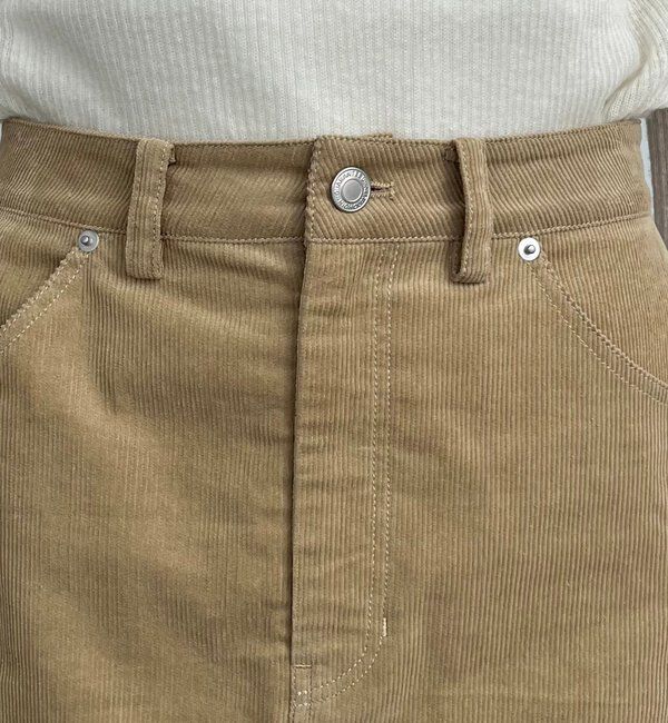  「【新色/レイヤード対応】コーデュロイ台形スカート」|スカート|