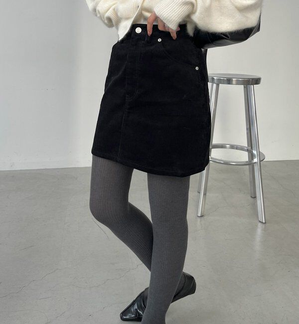  「【新色/レイヤード対応】コーデュロイ台形スカート」|スカート|