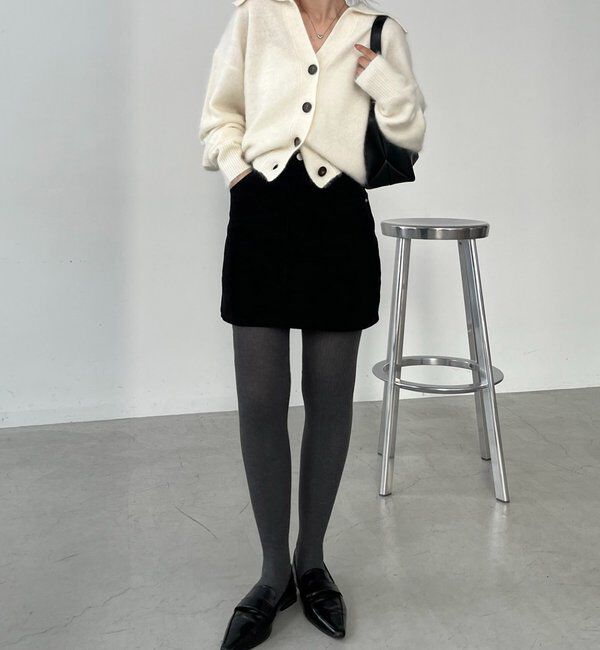  「【新色/レイヤード対応】コーデュロイ台形スカート」|スカート|