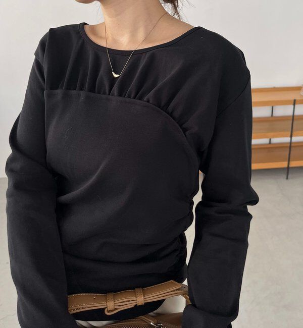  「ベア切替ギャザーT」|Tシャツ・カットソー|