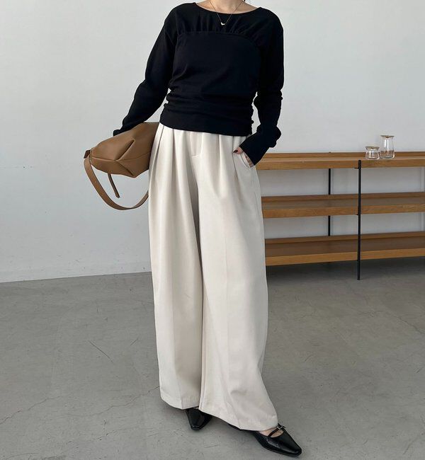  「ベア切替ギャザーT」|Tシャツ・カットソー|