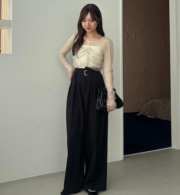  「【yuu企画】【サイズ展開あり】アシメウエストパンツ」|チノ|