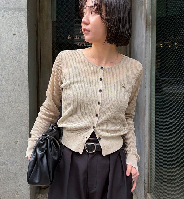  「シアーリブカーディガン」|カーディガン|