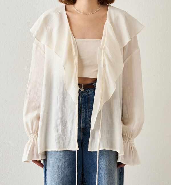  「フリルカラーブラウス」|シャツ・ブラウス|