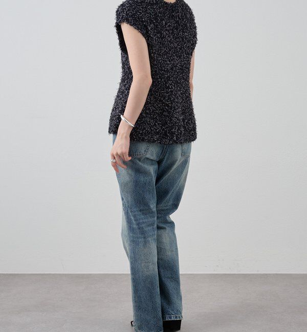  「ポンポンループ編みニット」|パーカー|